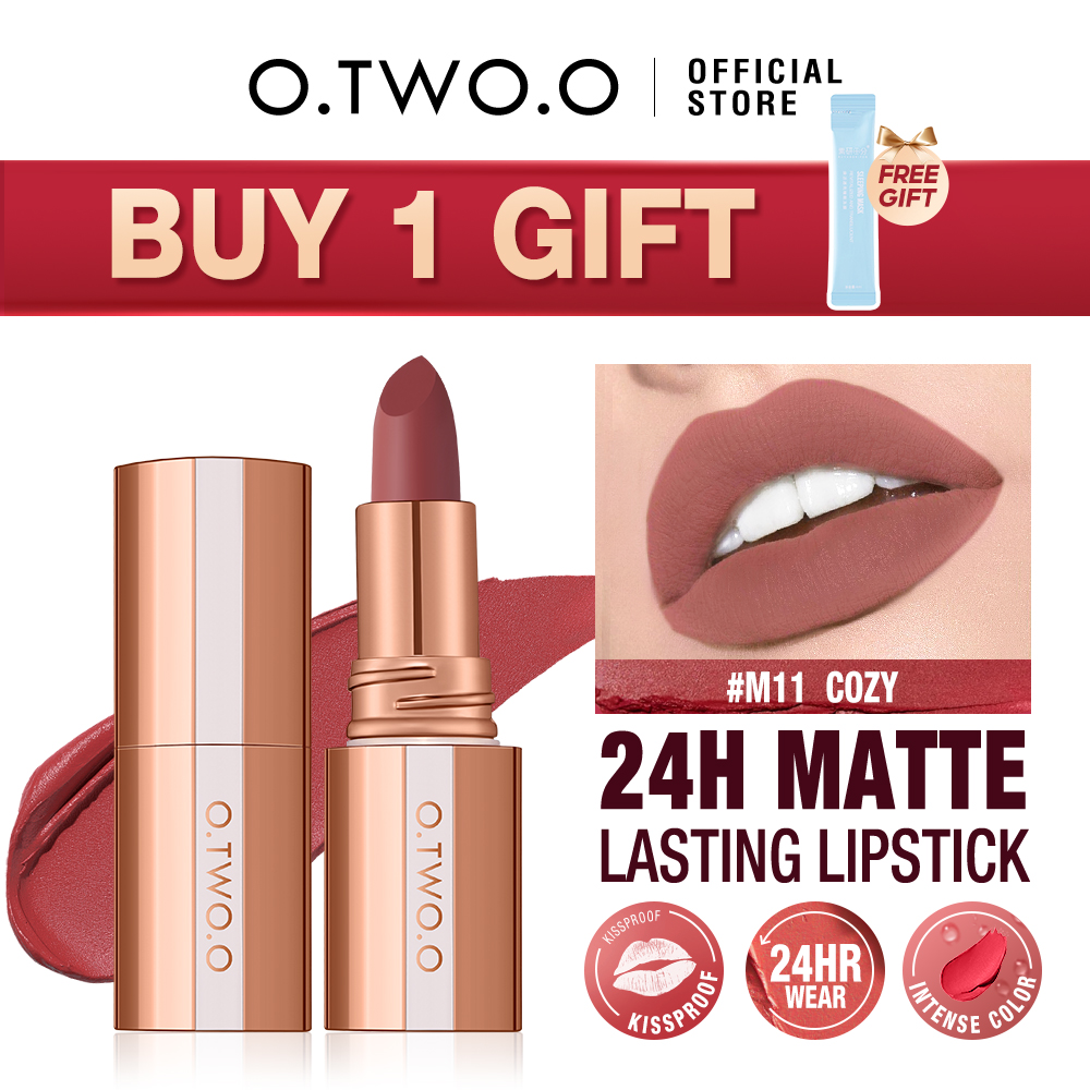 Best of O.TWO.O Lipstick Lip Tint Matte Long Lasting Waterproof Velvet Not Fading Sexy Non-stick Cup Lip Glaze Makeup Cosmetics Reviews & Tips