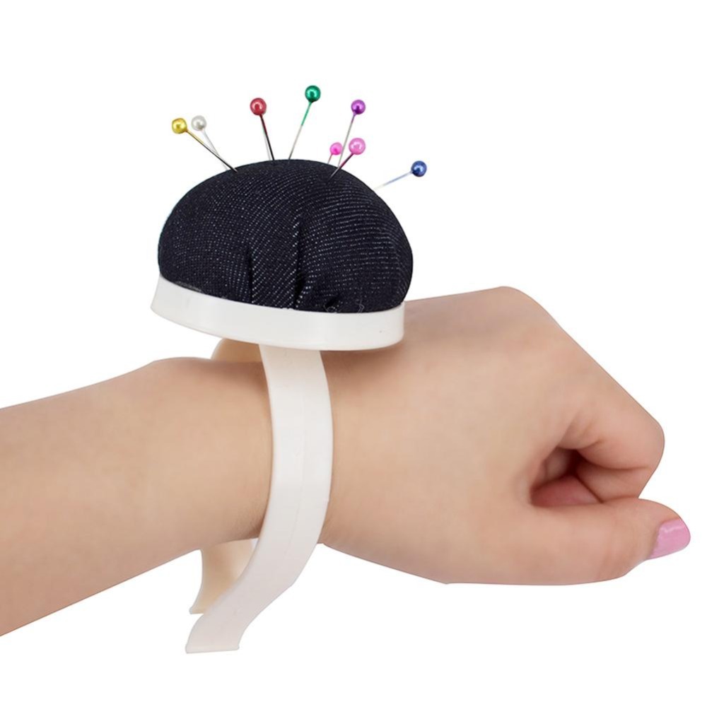 Nähen Nadel Pin Schwamm Kissen Mit Kunststoff Handgelenk Runde Kreuz Stich Nadel Pad DIY Handgemachte Nähen Werkzeuge Zubehör – Detail 1