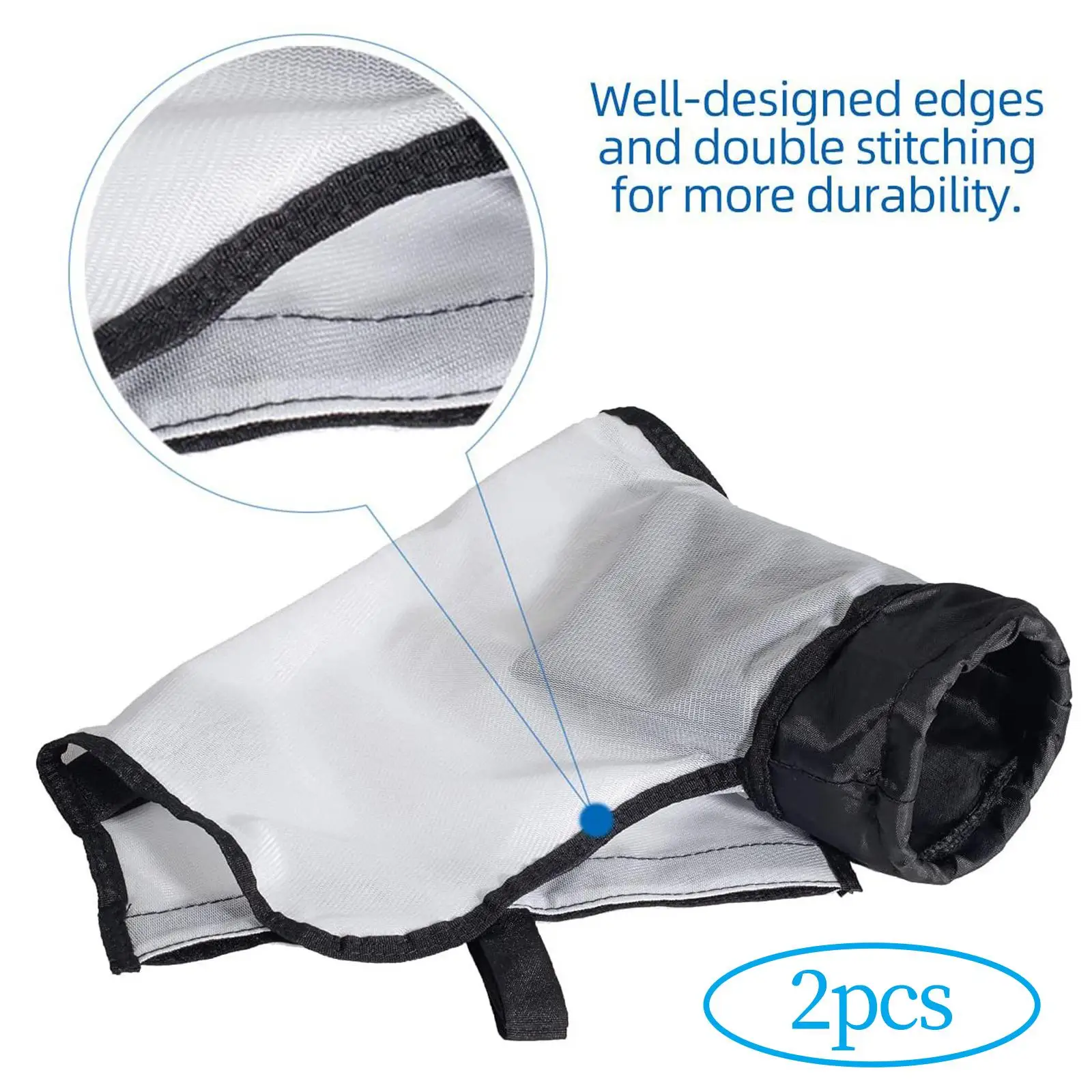 2x Pool Cleaner Filter Bag All Purpose Net Easy to Install Pouch Mesh Bag for Pentair Racer 360228 for Pentair Racer LS 360330