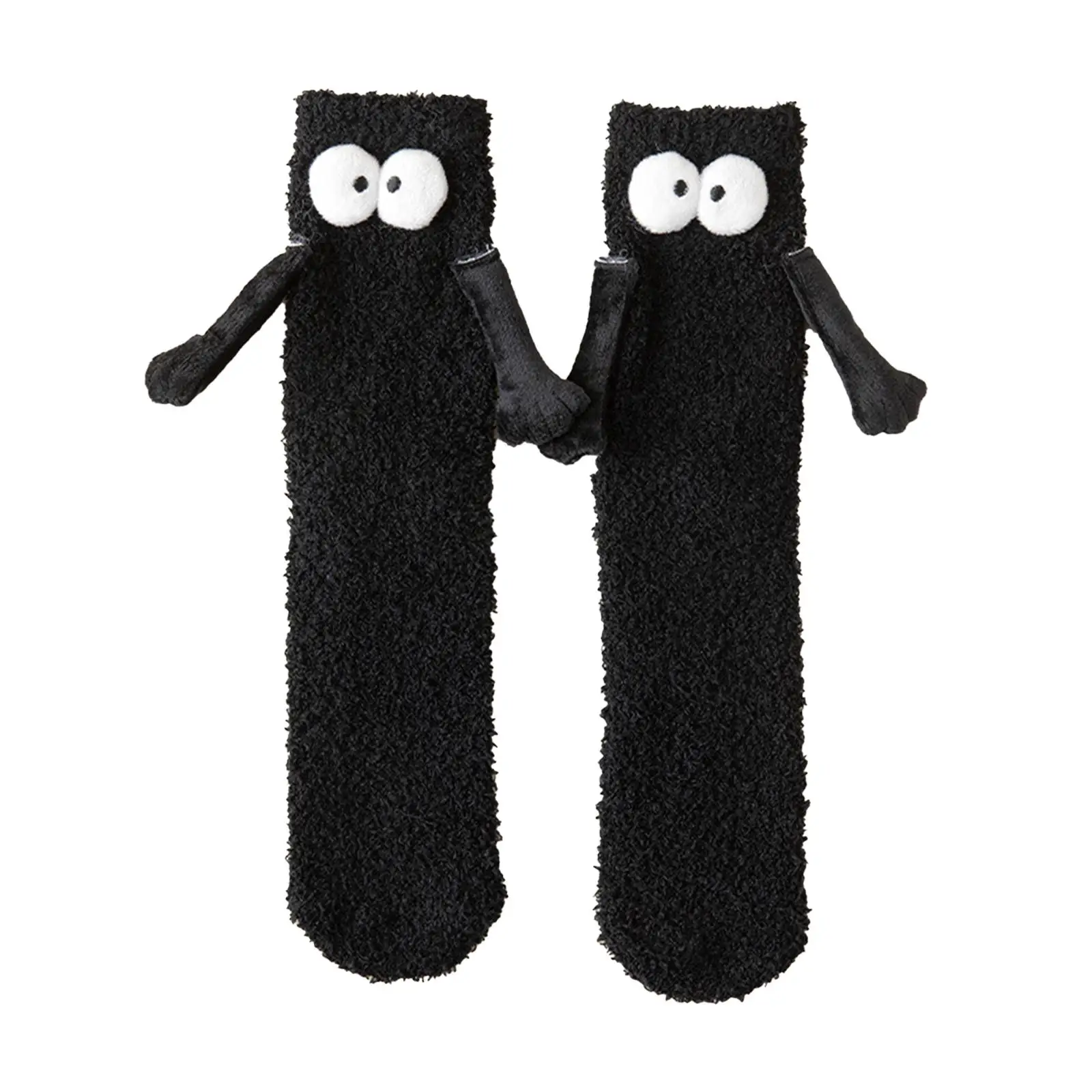 Hand in Hand Sock 1 Pair Club Celebrity INS Toe Socks Cute 3D Mid Tube Socks