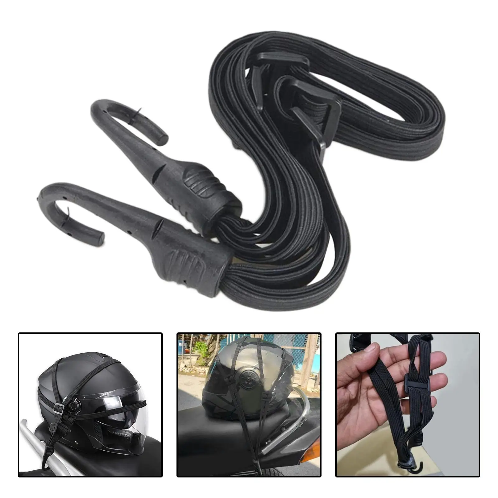 Universal Helmet Luggage Rope Elastic Strap for Outdoor Luggage Camping Bike