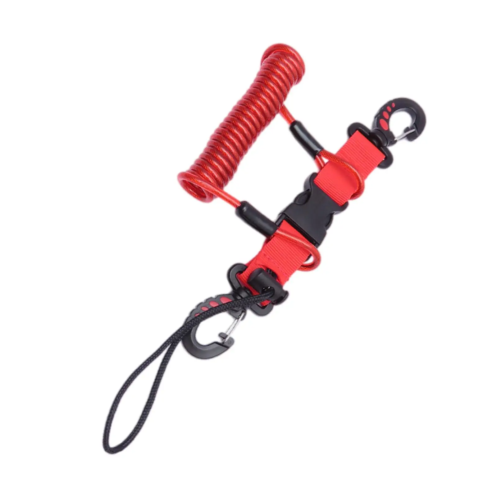 Scuba Dive Coil Camera Lanyard Safety Clip for Torch Underwater Dive Lights