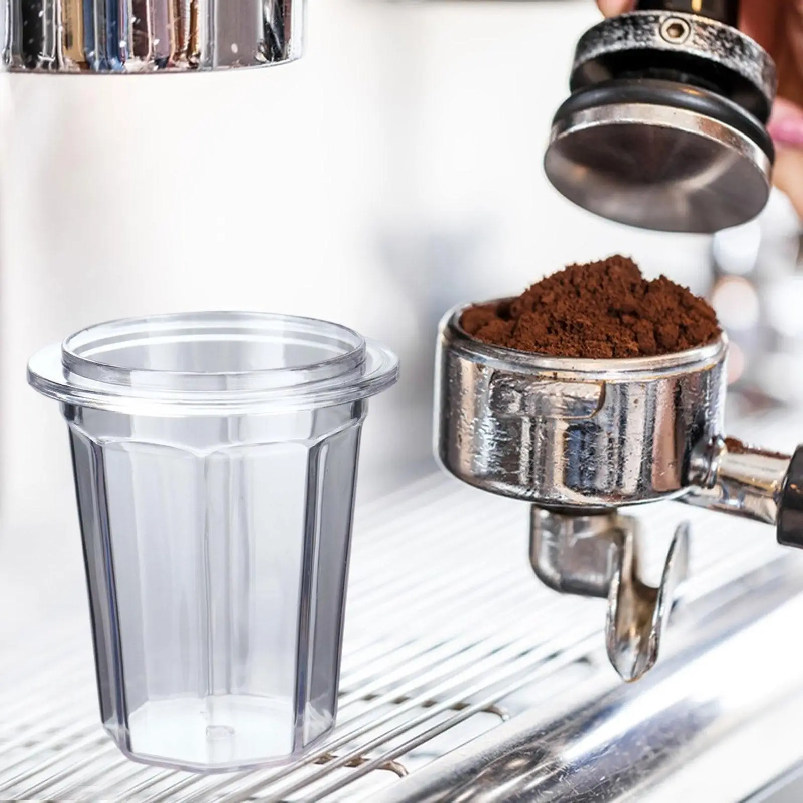 Coffee Dosing Cup Professional Coffee Barista Powder Picker Cup Coffee Machine Powder Cup Portafilter Dosing Cup for Bar Cafe