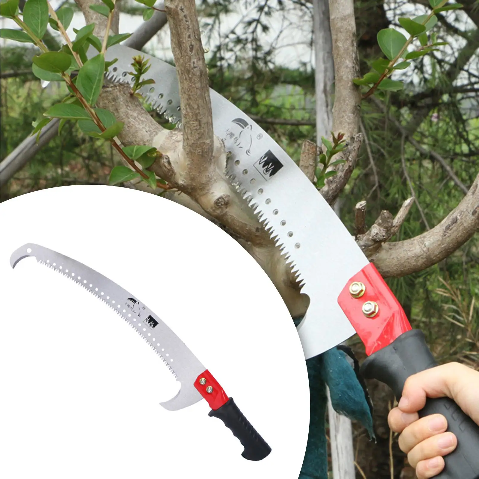 Three-Sided Grinding Hacksaw Garden Pruning Saw for Outdoor Tree Branches