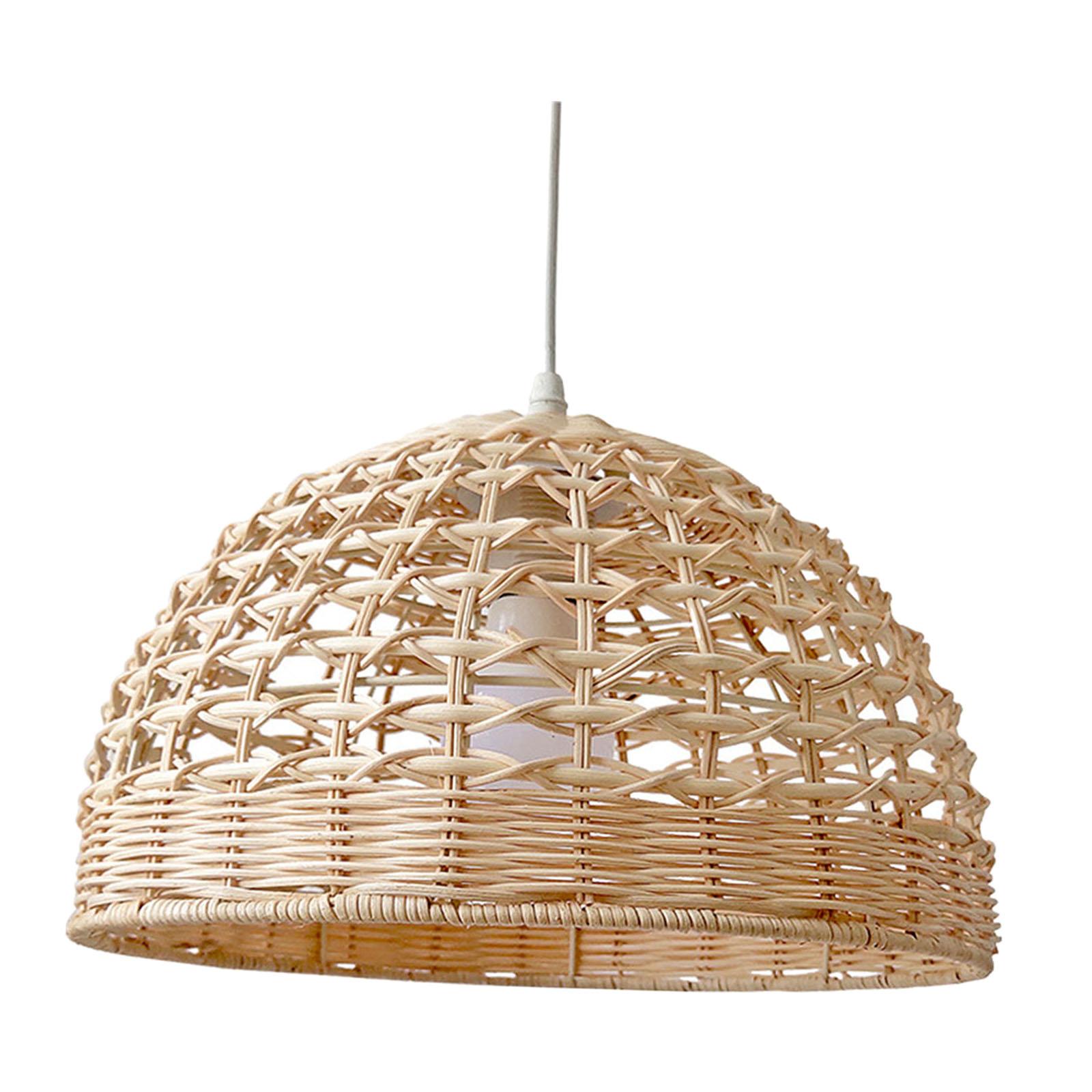 rattan rattan lustre abajur abajur luminária boho scandi máscara de lâmpada do teto luz pingente sombra para cozinha do hotel