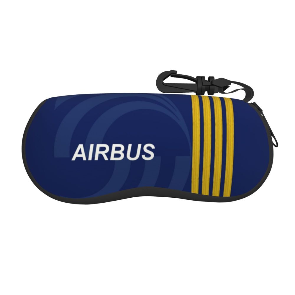 Custom Born To Fly Captain Stripes Sunglasses Soft Case Neoprene Zipper Pilot Air Fighter Shell Eyeglass Case Protective Box