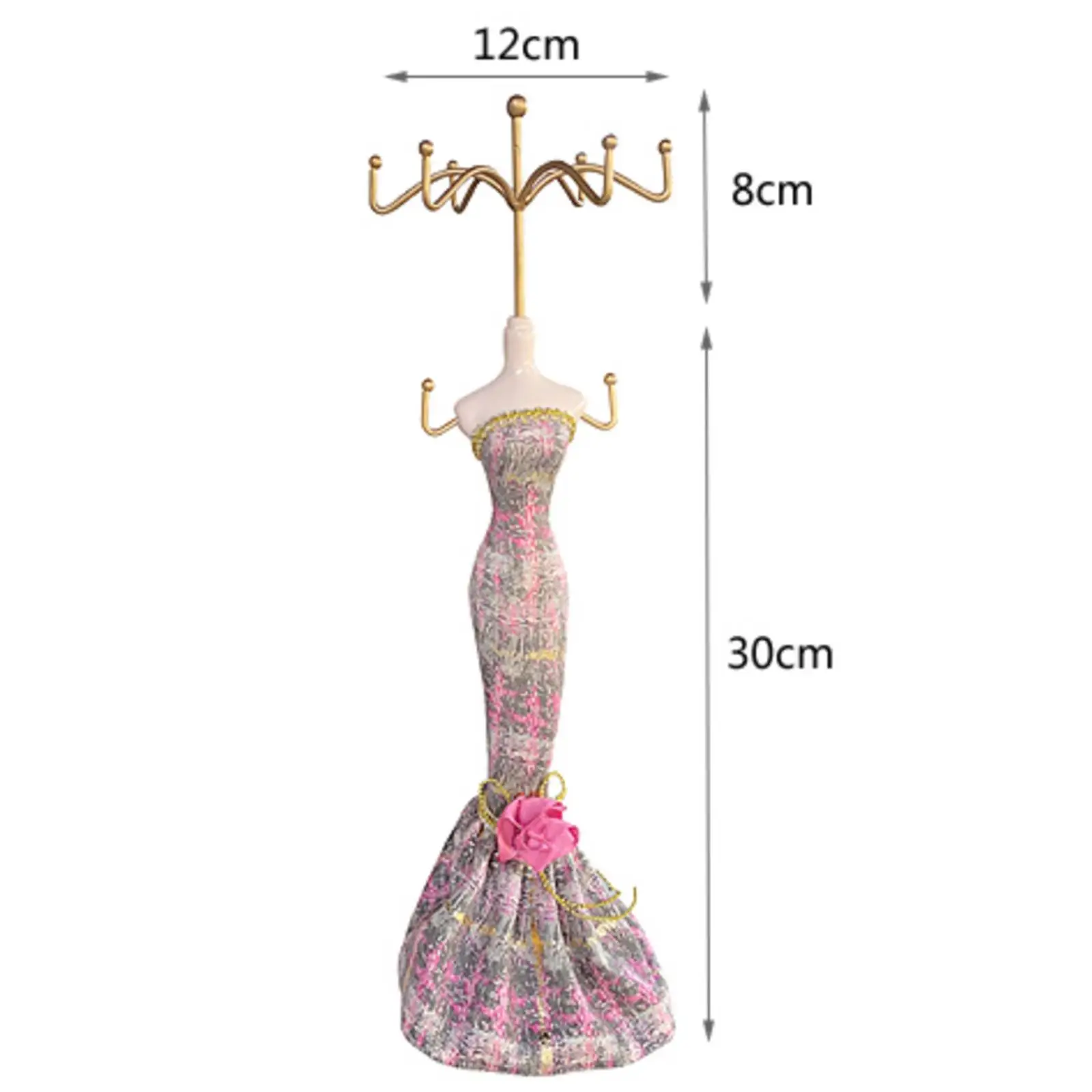 Princess Dress Mannequin Jewelry Display Stand Rack for Parties Home Wedding