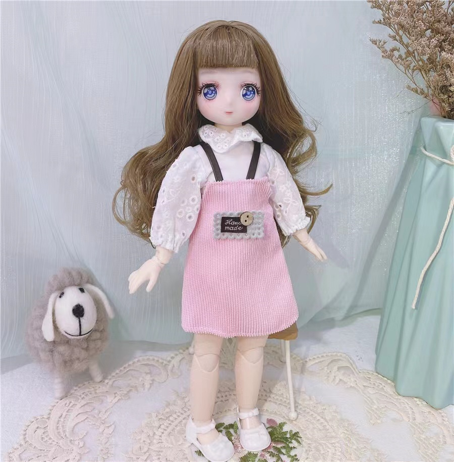 1/6 Kawaii Doll 30cm Cute Blyth Doll Joint Body Fashion BJD Dolls Toys with Dress Shoes Wig Make Up Gifts for Girl pullip