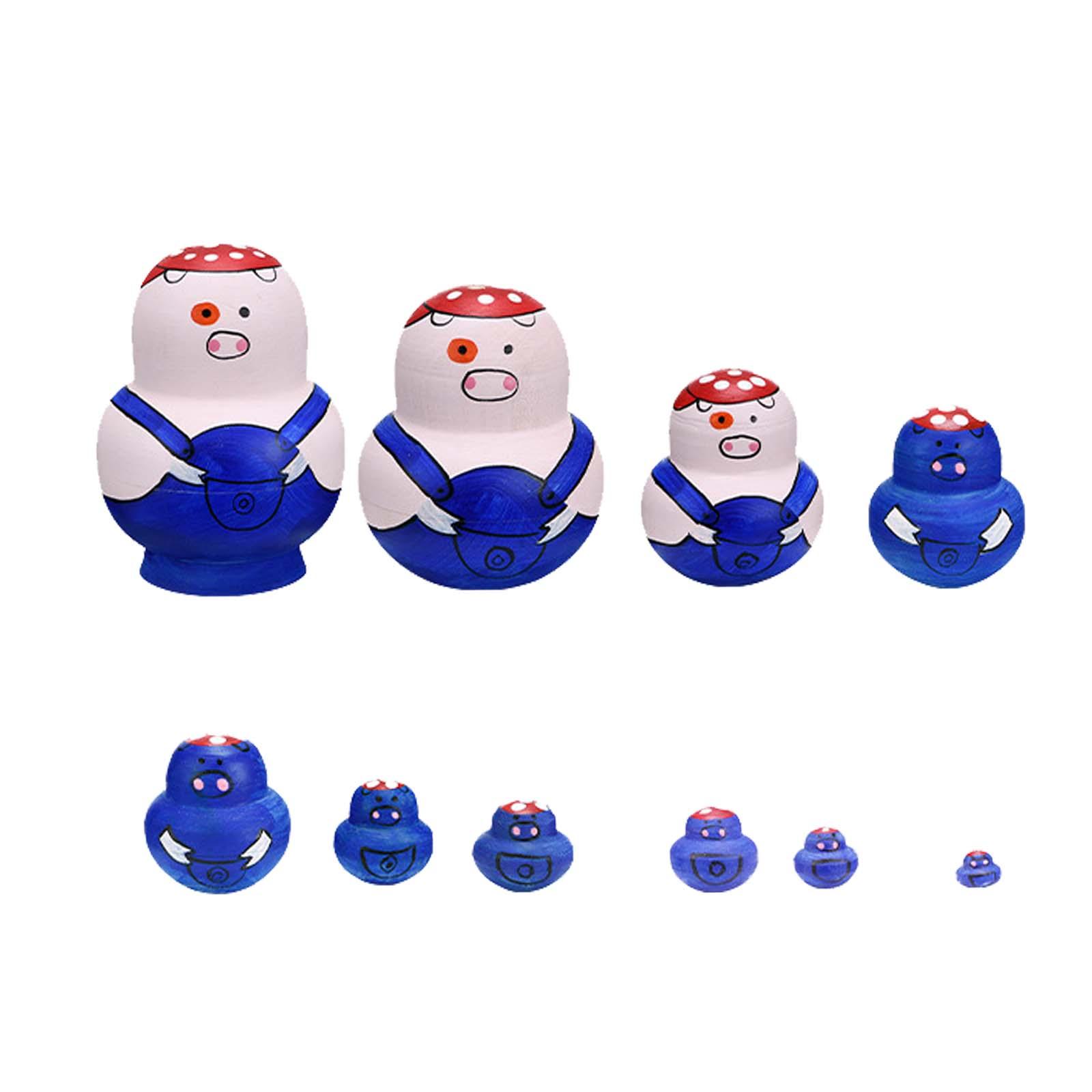 10Pcs Russian Matryoshka Dolls Russian Nesting Dolls for Desktop Living Room