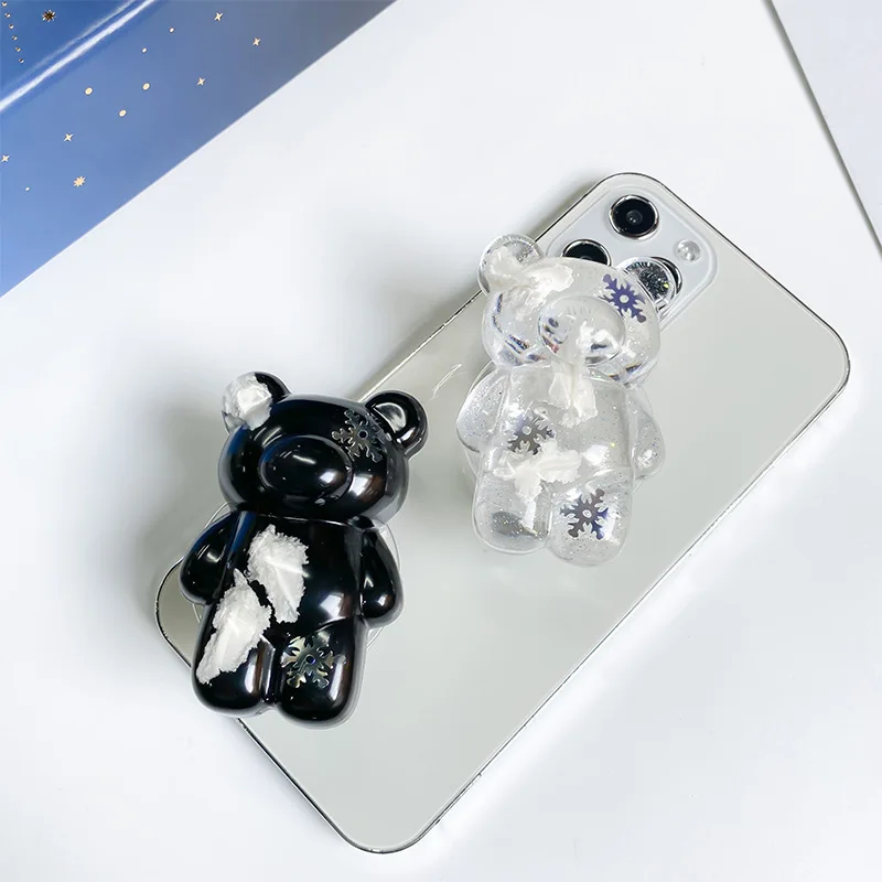 mobile phone stands for vehicle Desk Folding Phone Grip Stand for Iphone Exquisite Snowflake Cloud Bear Finger Ring Holder for Phone Korea Cellphone Accessories cell phone holder for car