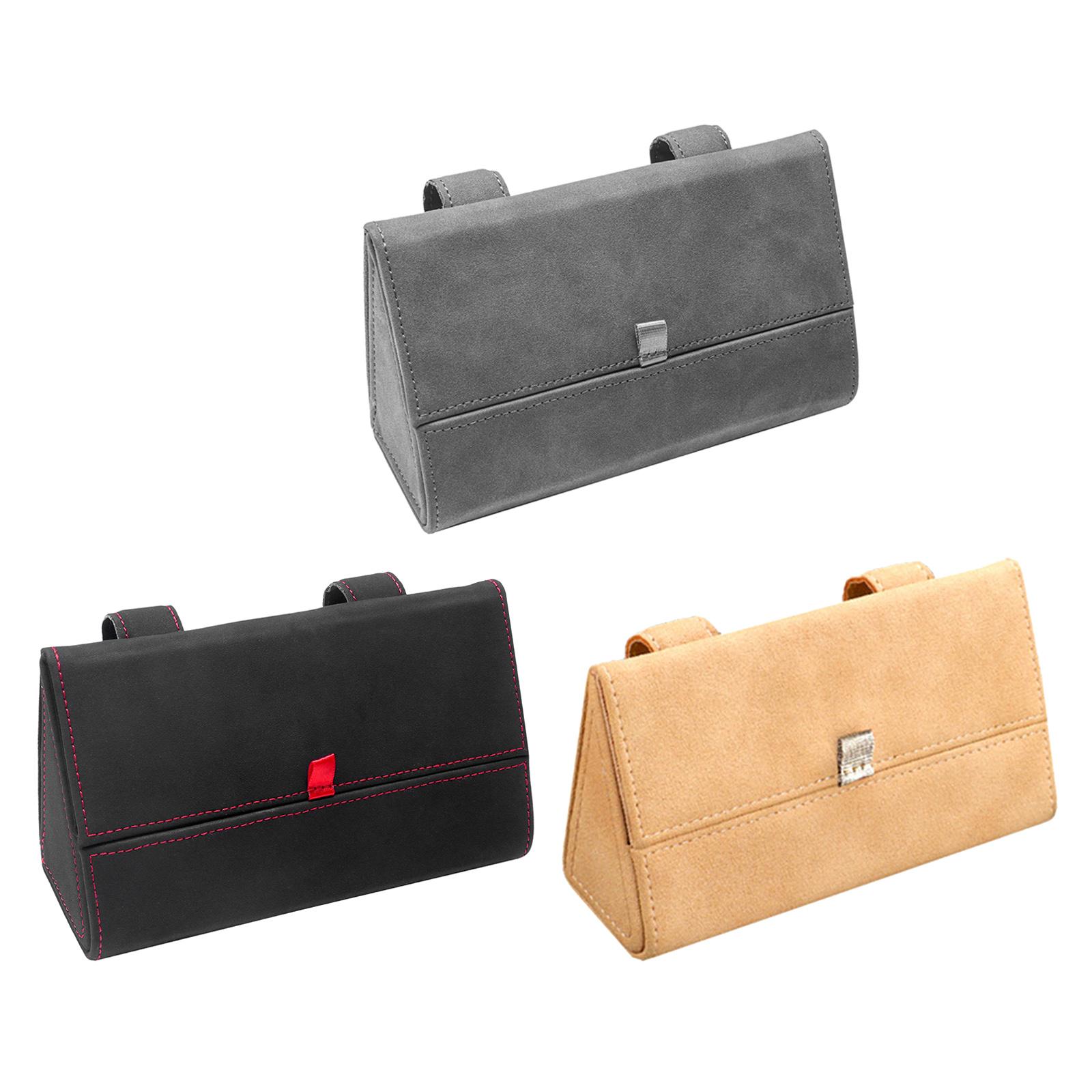 Leather Car Glasses Case Universal Auto Holder Storage Box Car SUV Portable