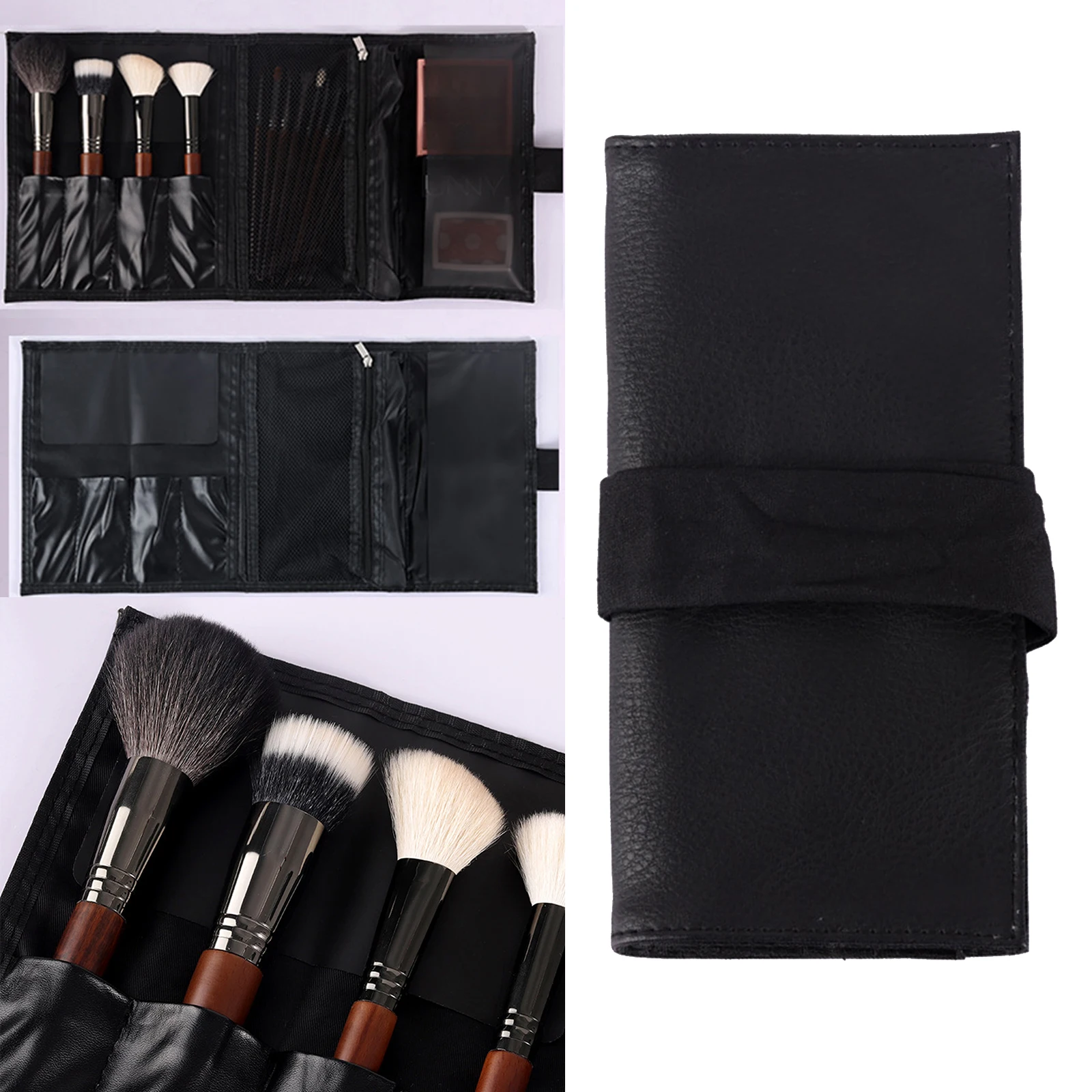 Makeup Brush Bag Foldable Professional Pouch Case for Dating Artists