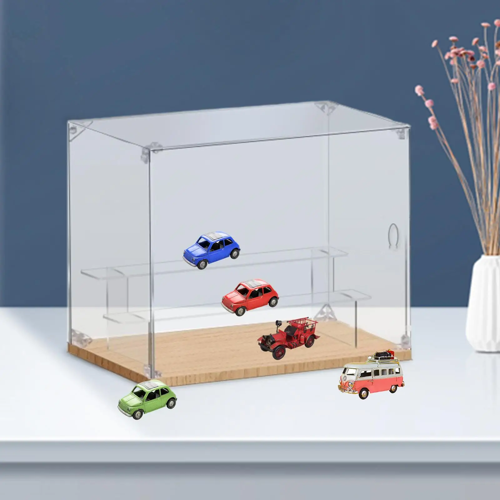Transparent Acrylic Display Case Ladder  Container  Case Organizer Holder Riser Shelf for Figure Model Car Home Desktop