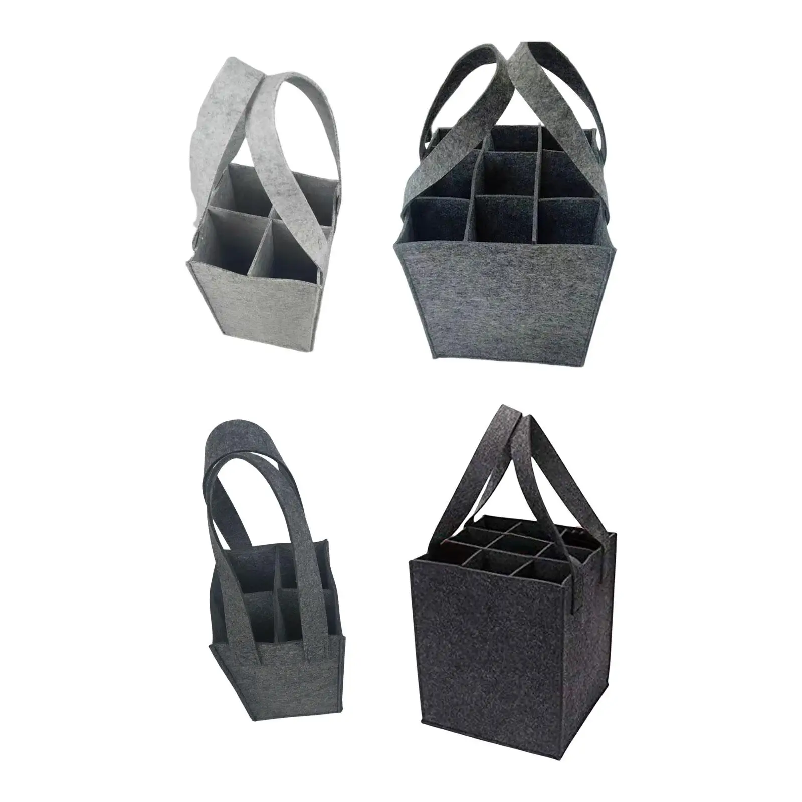 Bottle Bag Shopping Bags with Compartment Felt for Wedding Gift Thanksgiving