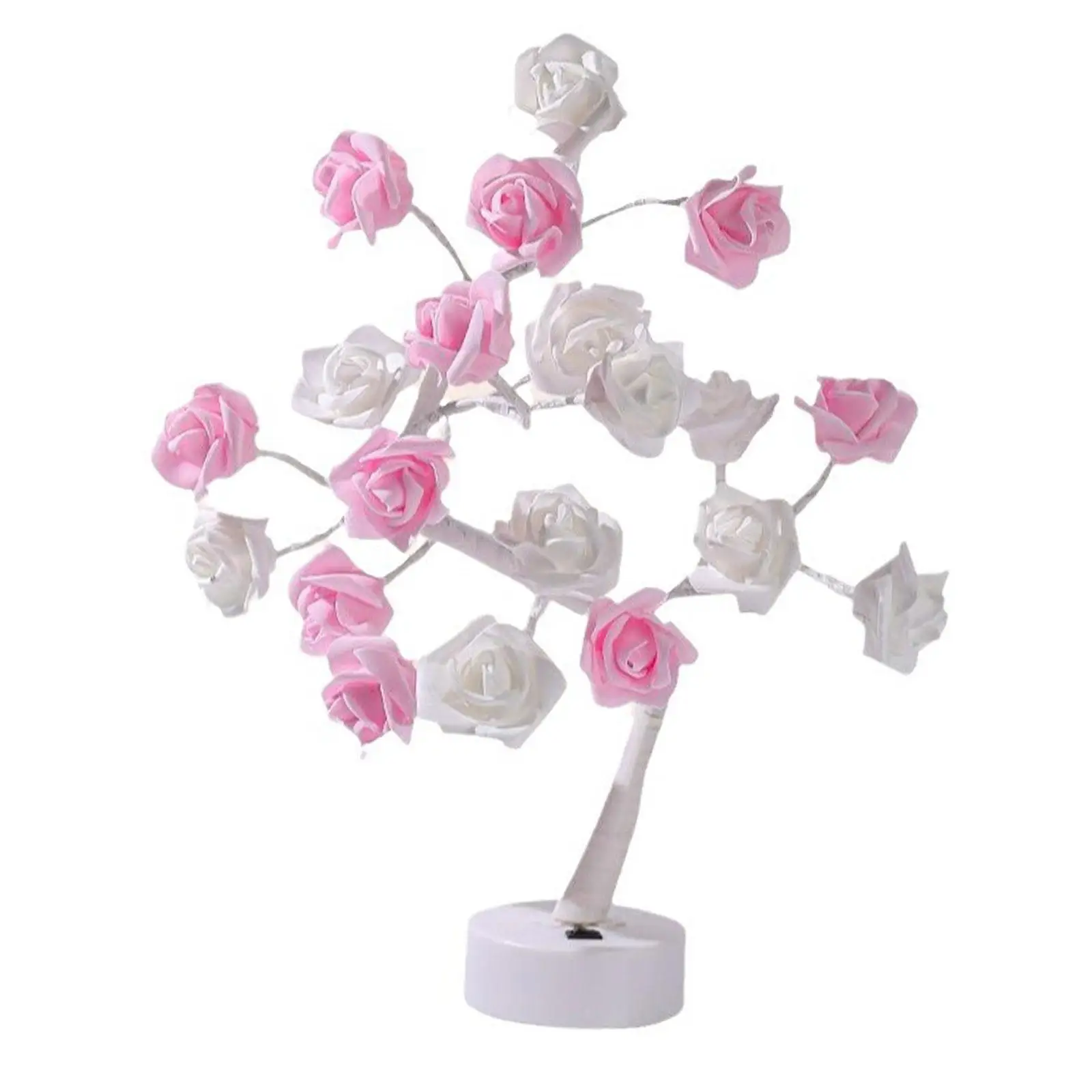 Flower Tree Lamp Room Decoration Valentines Day Gifts Rose Table Lamp for Office Holiday Kids Room Valentine`s Day Girlfriend