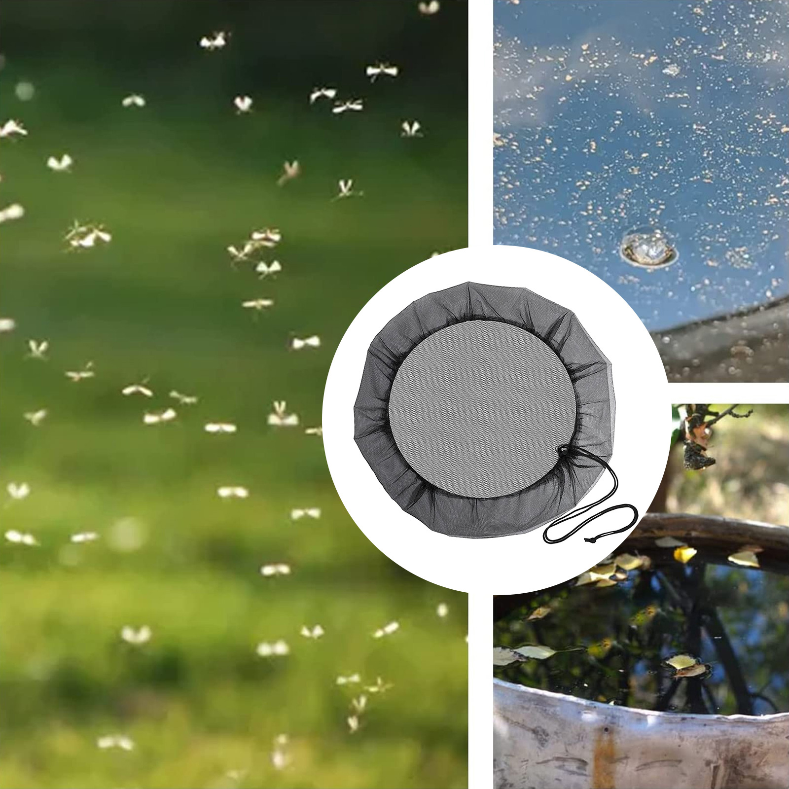 Description Picture 2 of itemMesh Cover Netting for Rain Barrels PVC Water Collection Buckets Tank Raindrop Harvesting Tool Anti-Mosquito Water Protection