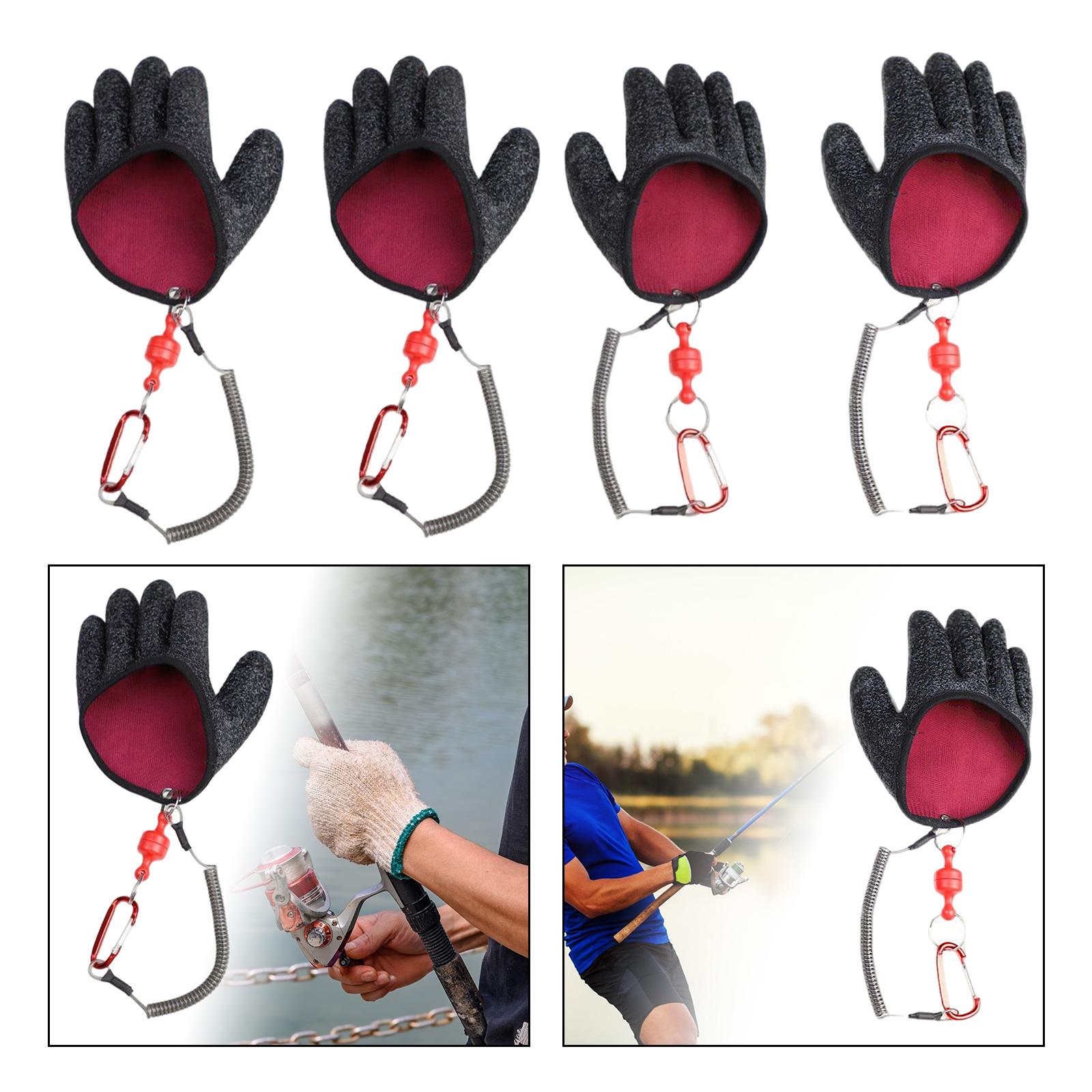 Fishing Gloves Anti Slip Puncture Proof Water Resistant Fish Landing Glove Fish Glove for Women Men Outdoor Activities Cleaning