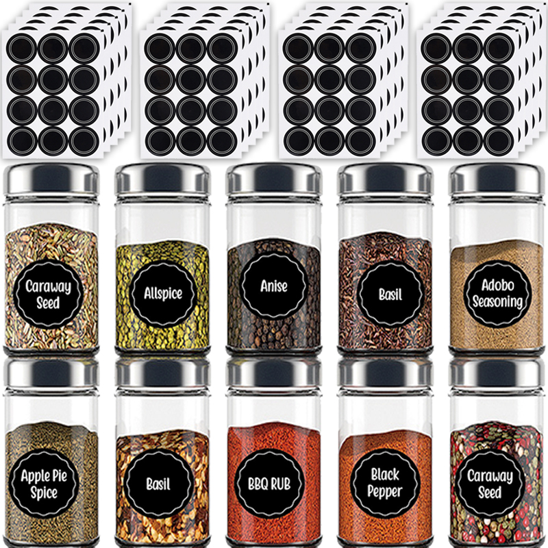 Description Picture 2 of item60pcs/Set Jars Labels Stickers Erasable Chalkboard Label Waterproof Spice Sticker Kitchen Food Storage Bottle Blackboard Tags