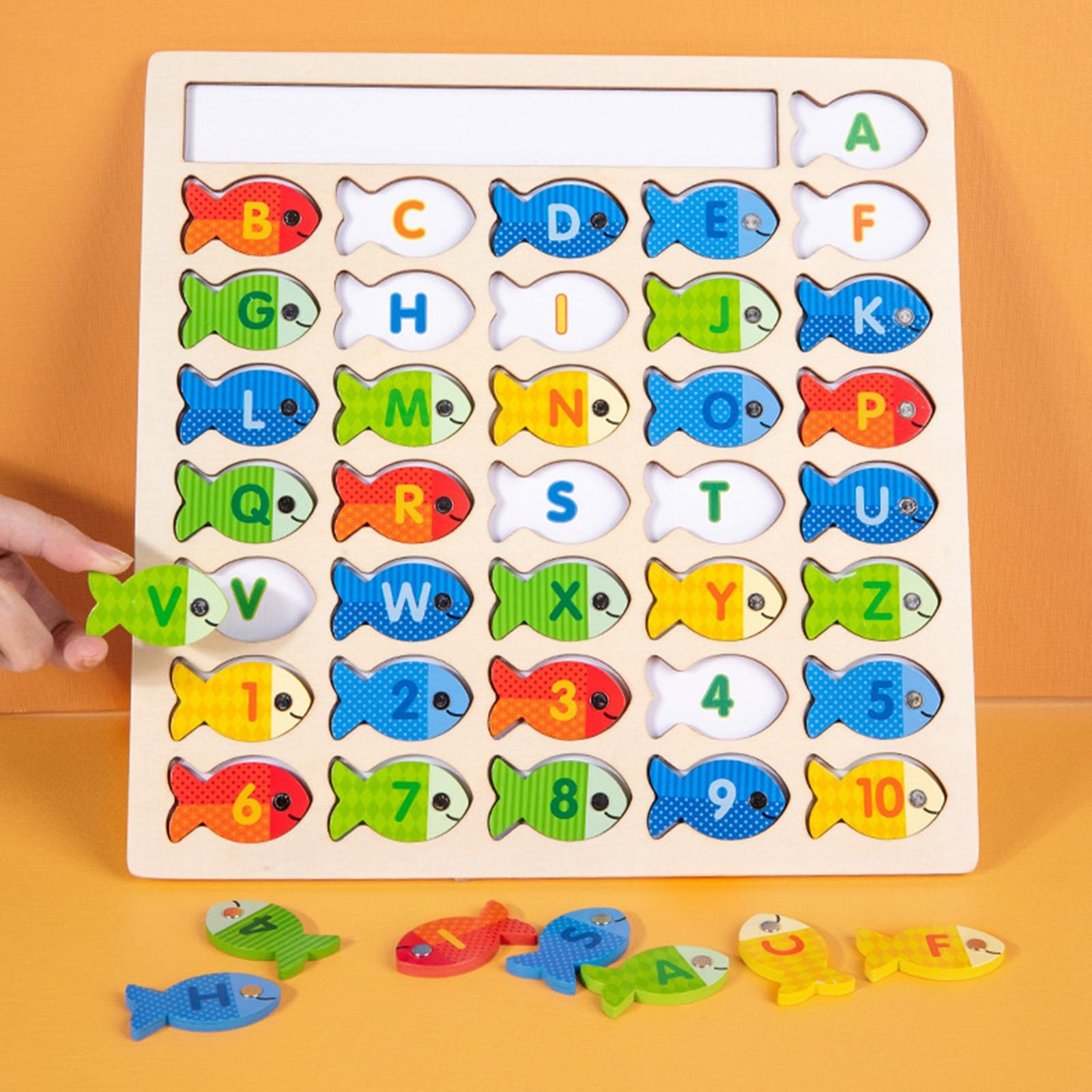 Fishing Game Toy Enlightenment Preschool Board Games Toys Early Educational Montessori for 3 4 5 Years Old Kids Boys Girls