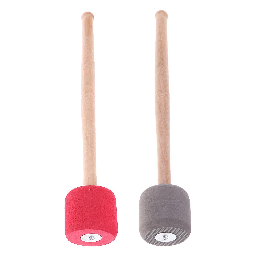 Foam Concert Bass Drum Mallet Drumstick with Wood Handle for Musical Percussion Instrument