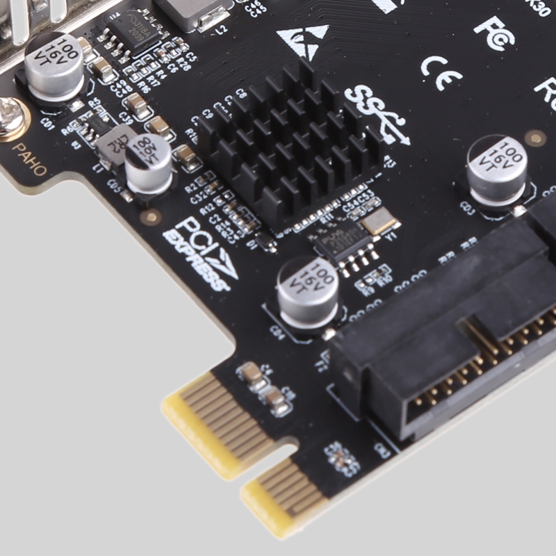 Description Picture 5 of itemPCI-E USB 3.0 Expansion Card Adapter 2 Port USB3.0 Hub Internal 19/20 Pin Header PCIE PCI Express to USB3.0 Adapter Card