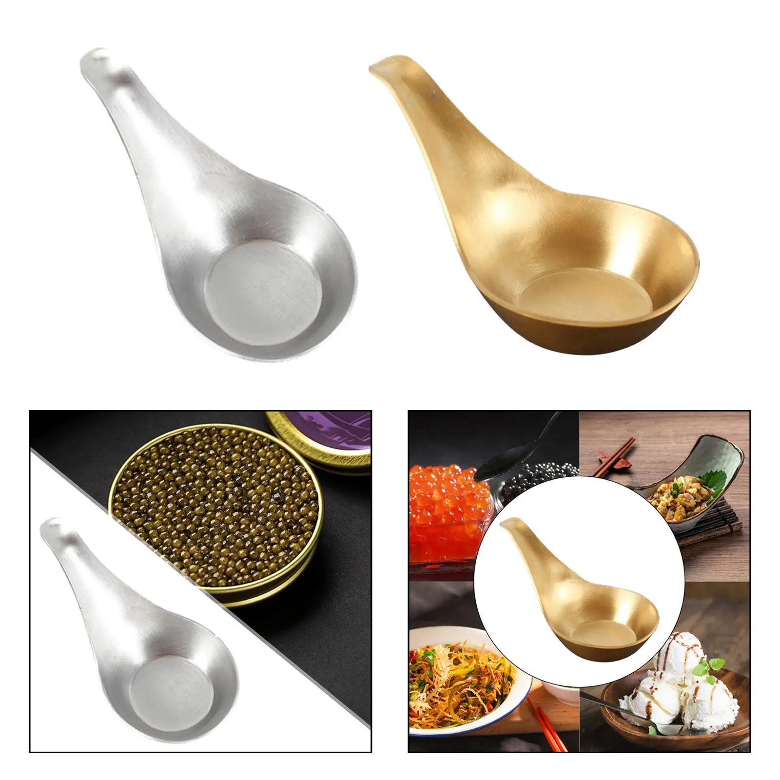 Stainless Steel Short Handle Spoon for Condiments Dessert Coffee