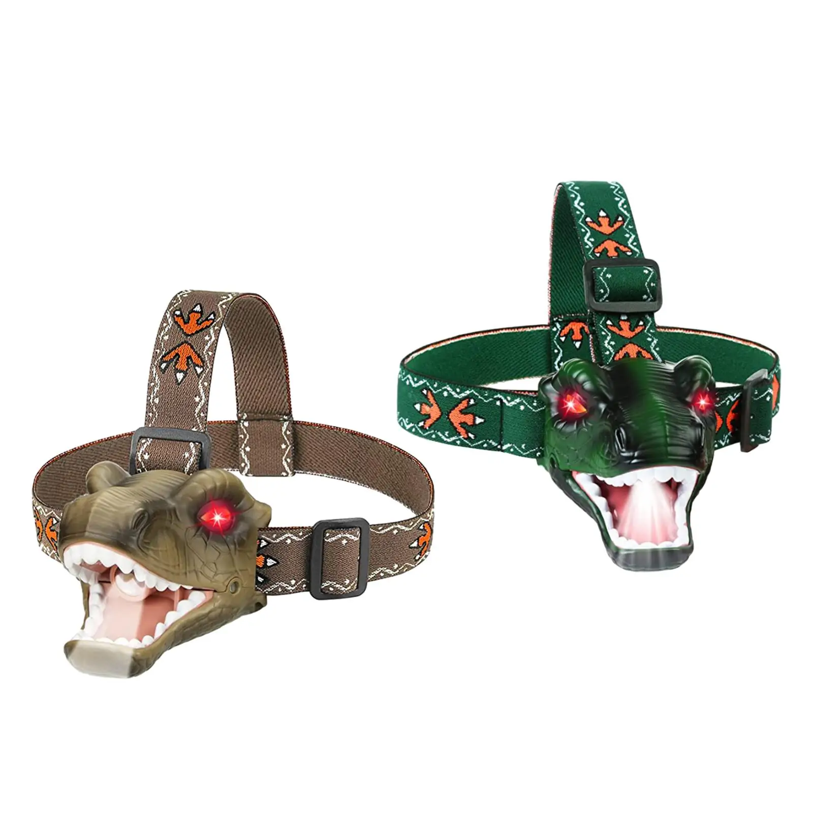 Headlamp Adjustable Lightweight Dinosaur Toys LED Headlight Outdoor Camping Gear for Camping Girls Boys Party Birthday Halloween