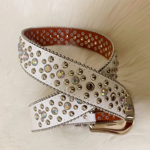 Punk Rhinestone Belt Luxury Strap Diamond Bing Y2k Belt Western Crystal  Studded Cowboy Cinto De Strass Men Women Designer Belts - AliExpress