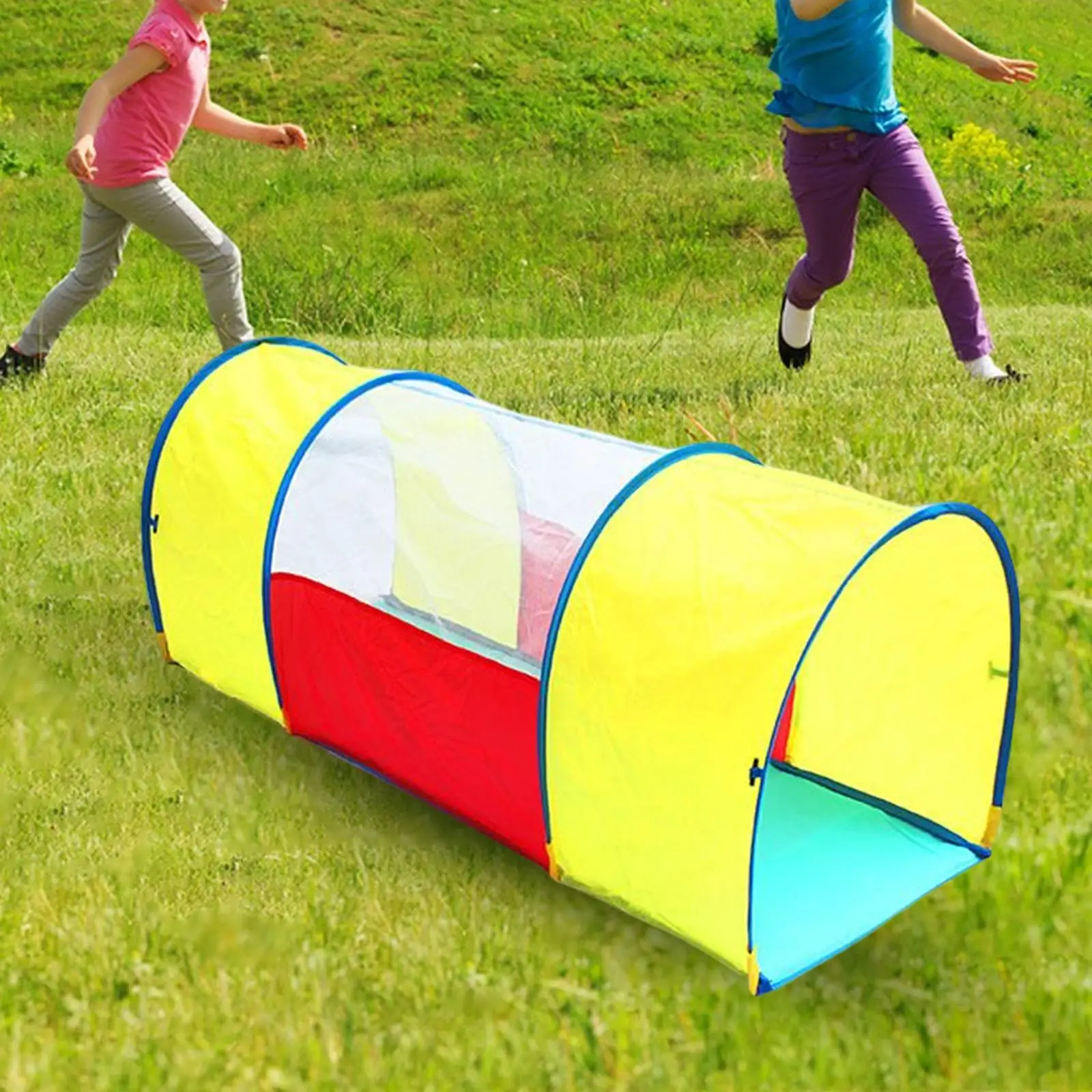 Breathable Play Tent Toy Indoor Outdoor Toy Colorful Crawl Tunnel Toy Backyard Playset for Children Girls Infants Toddlers Boys