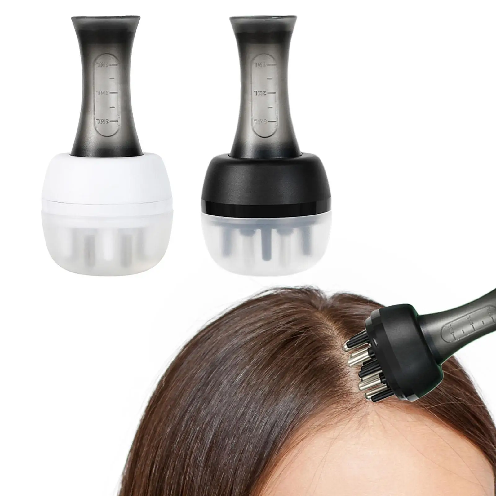 Scalp Applicator Easy to Carry Scalp Massage Brush Hair Care Comb Scalp Massager for Travel Salon Barber Essential Oil