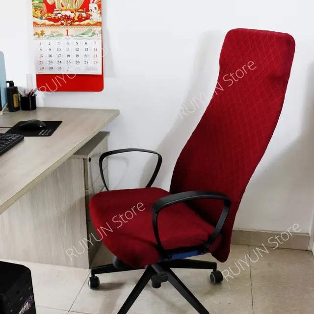Funda negra para silla de juegos, cómodo protector de asiento de ordenador,  funda a prueba de polvo para silla de oficina, funda de Spandex para sillón  - AliExpress