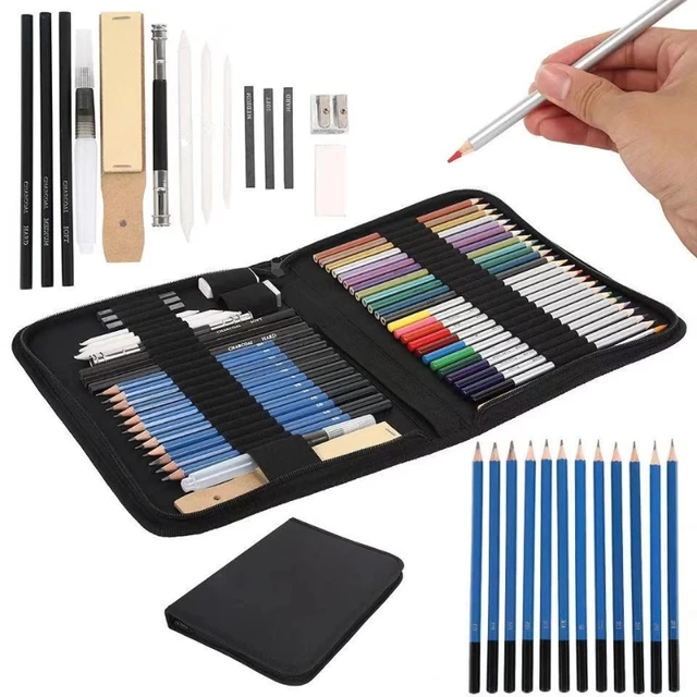 Professional Drawing Artist Kit Set Pencils and Sketch Charcoal