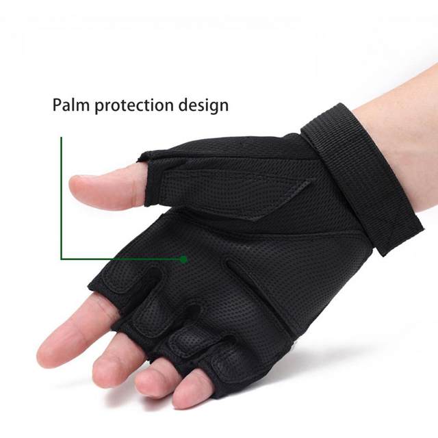 Tactical Gloves Military Black Army Adjustable leather Gloves Carbon F –  Tryway Store