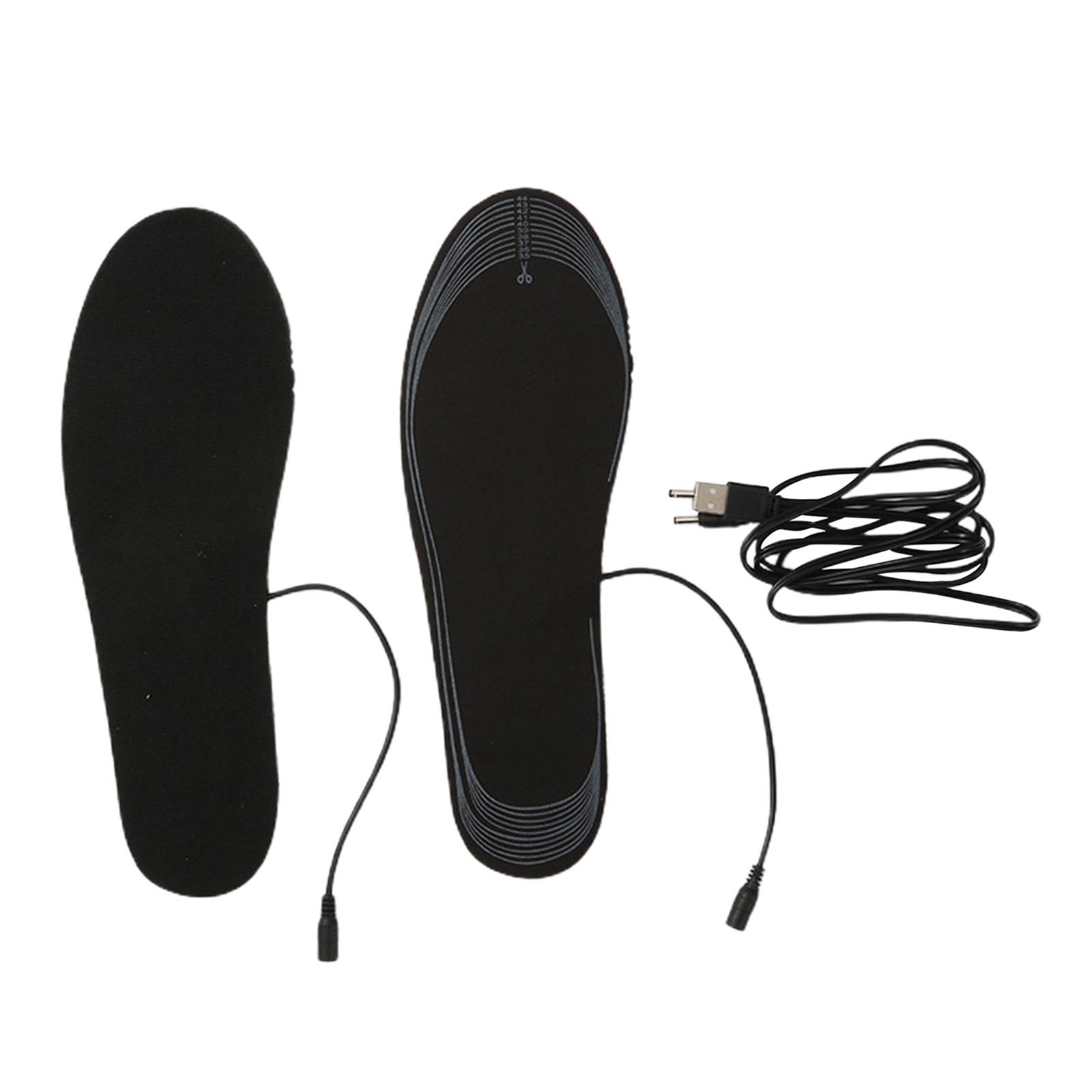 Unisex USB Electric Heated Shoe Insoles Feet Heater Warm Washable Pad Winter