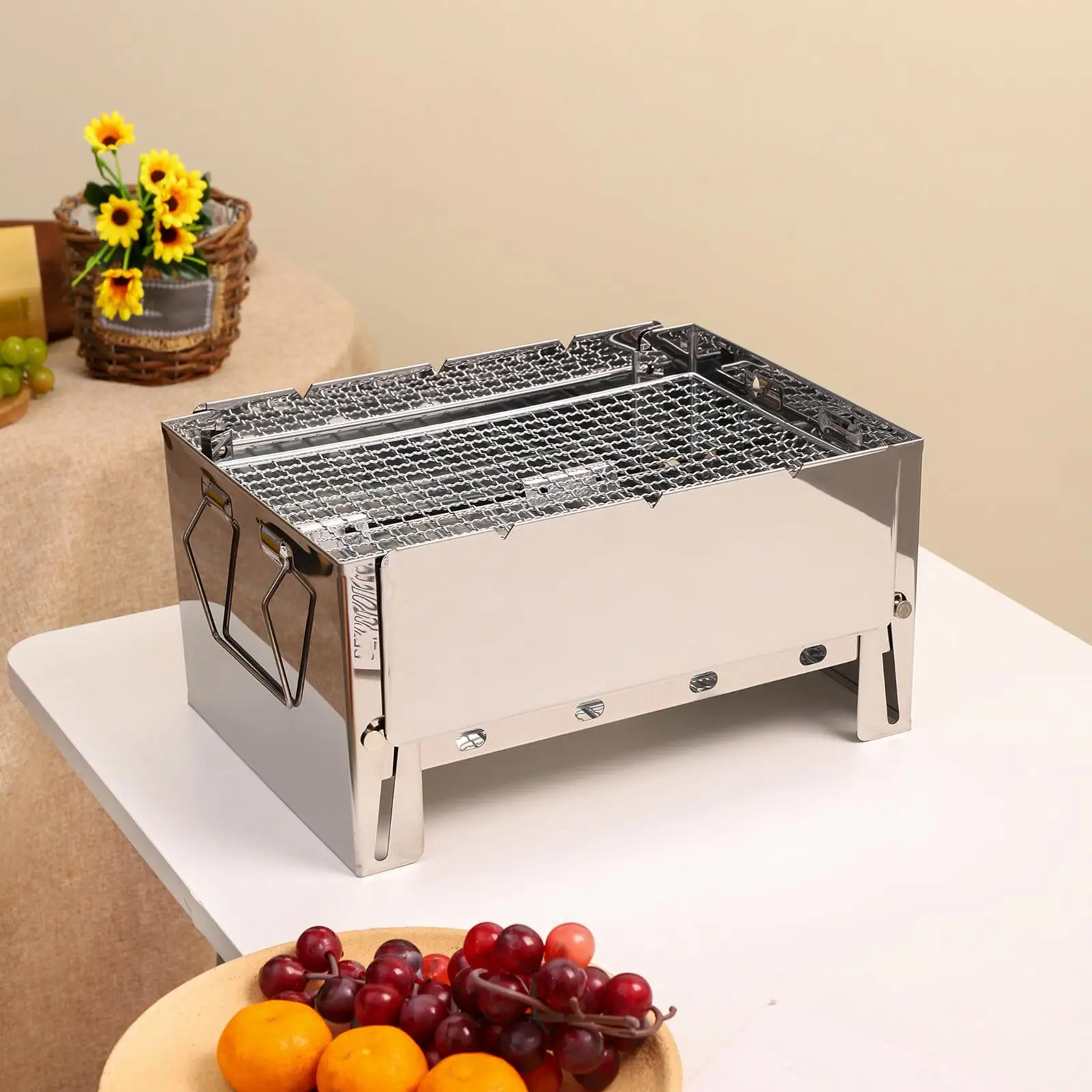 Barbecue Grill Foldable Stainless Steel for Outdoor Backpacking Travel