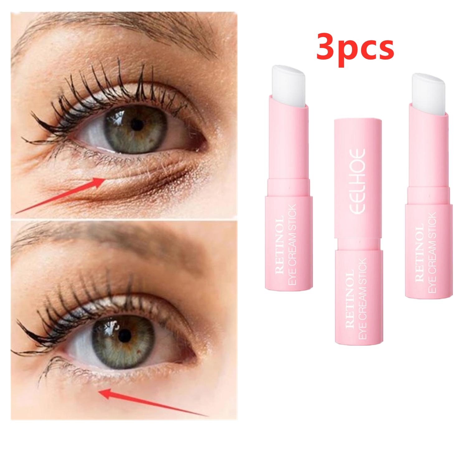 Best of 3pcs EELHOE Anti-wrinkle Eye Cream Retinol Anti Puffiness Remove Dark Circles Eye Bags Stick Fade Fine Line Moisturizing Reviews & Tips