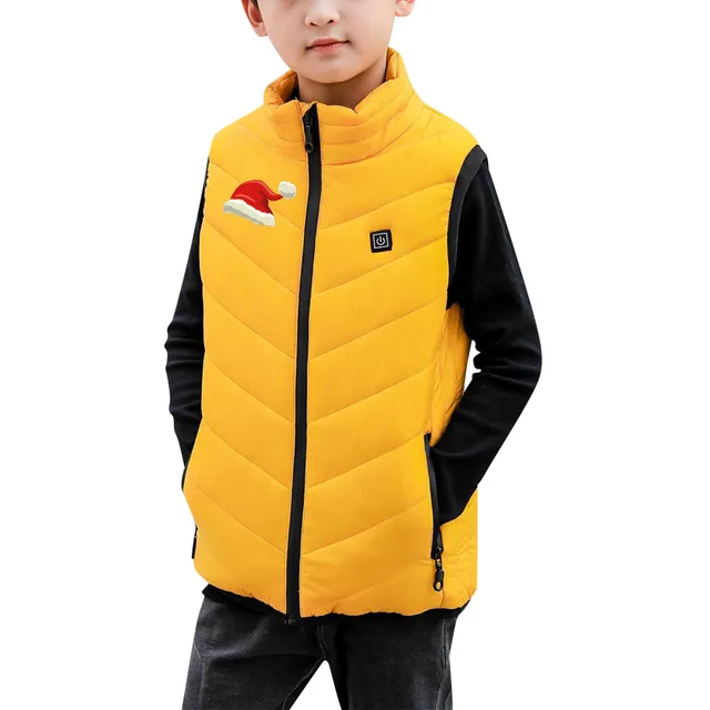 140cm) Heated Jacket Kids Electric Heated Vest Evenly Heating Polyester
