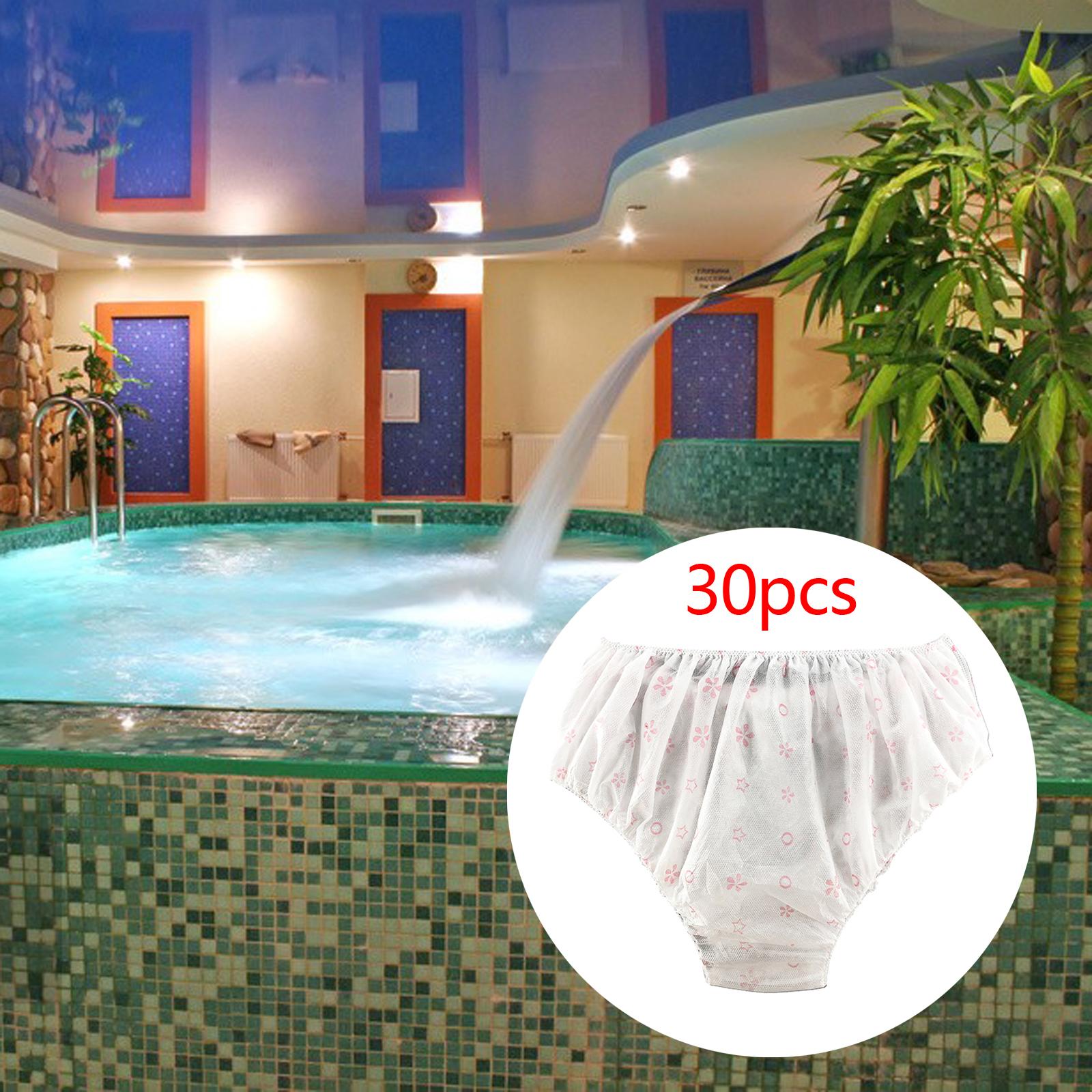 30x Disposable Panties Hygienic Soft Non Woven Fabrics Bikini Panties Underwear for SPA Bathroom Supplies Travel Women & Men