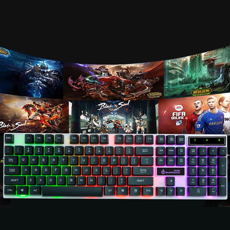 Full Size  Mechanical Gaming Keyboard, Splash-Proof, for IDEAL for Windows