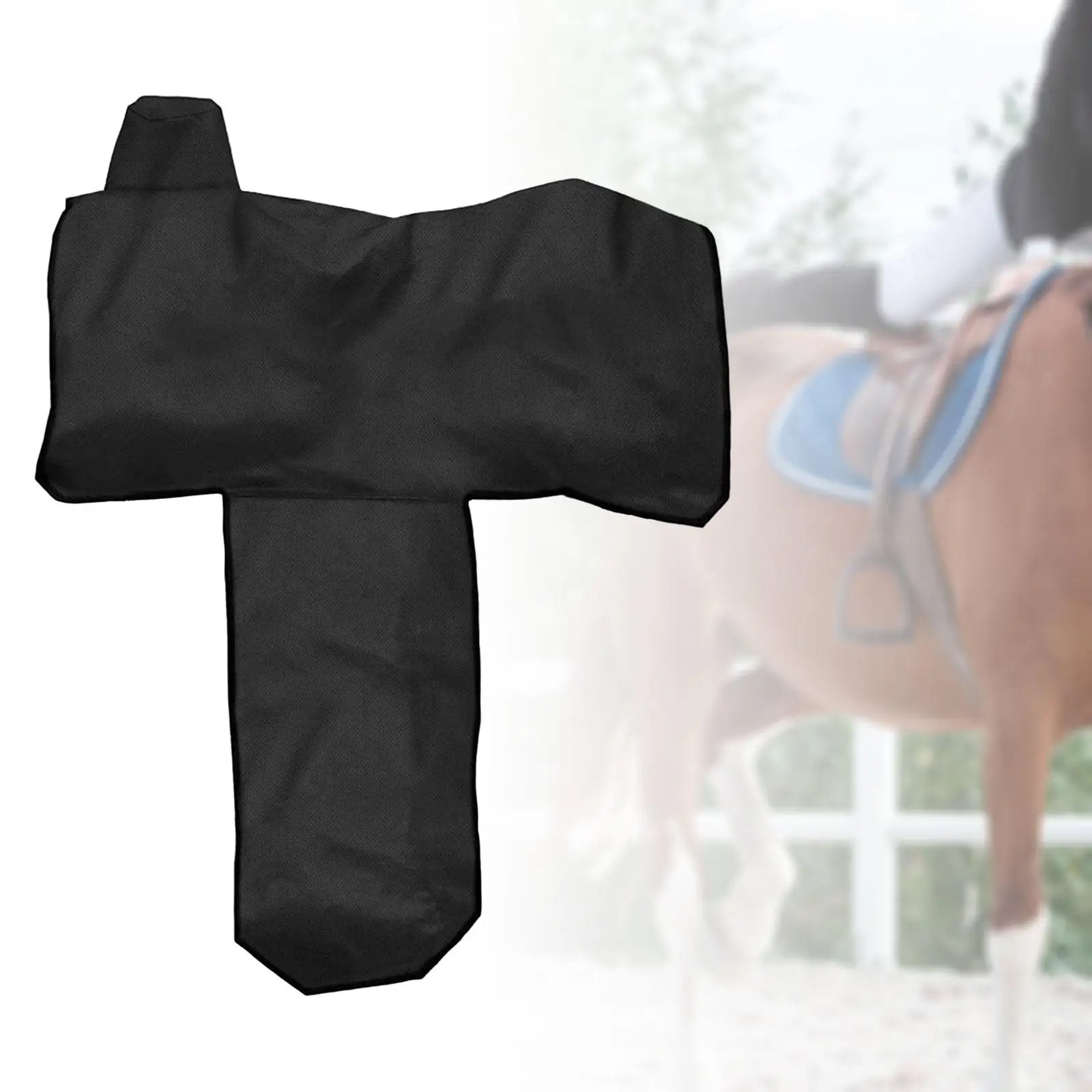 Western Full Saddle Cover Waterproof Dust Resistant Portable Lightweight Black Protection Protect Cover for Western Saddles