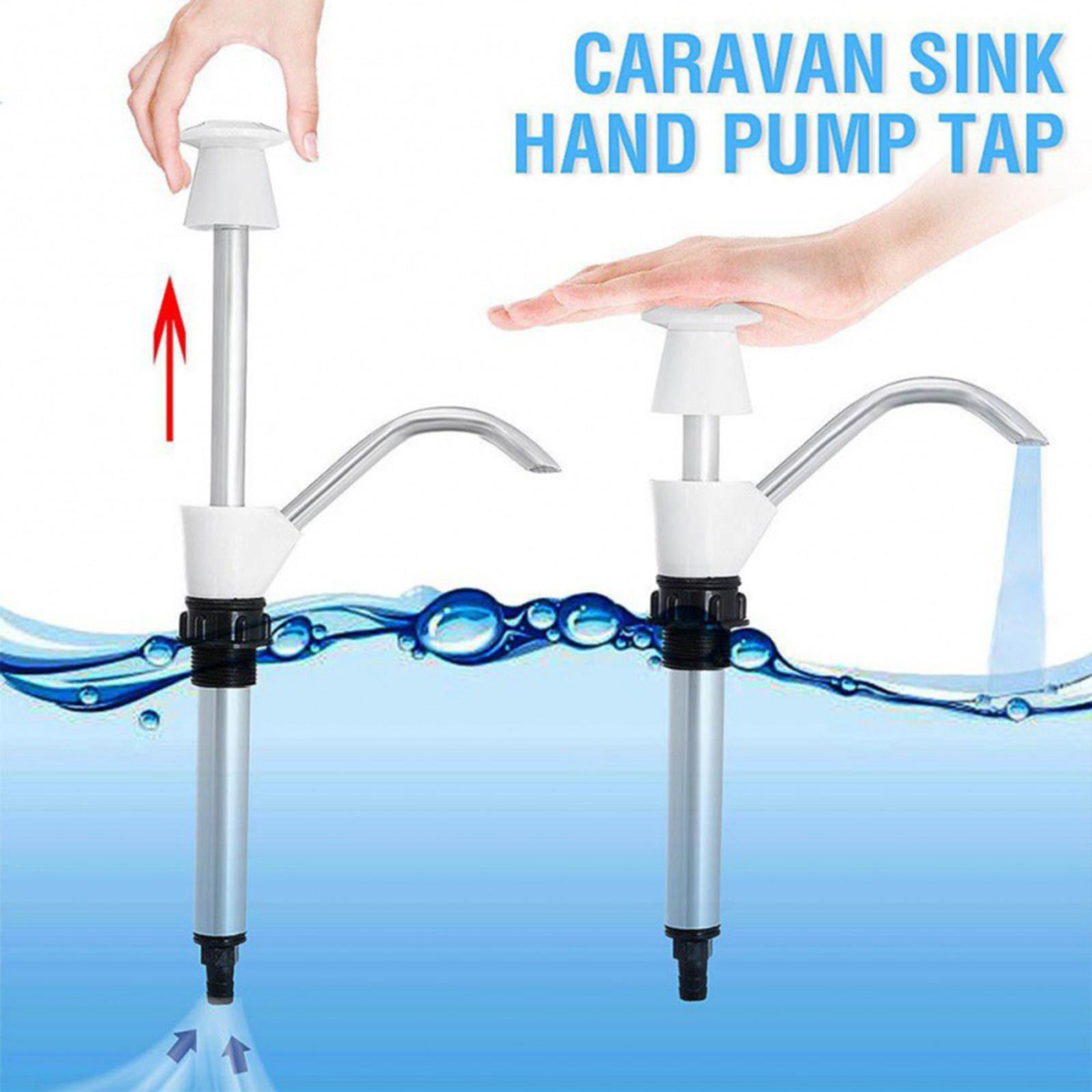 Aluminum Alloy Sink Water Hand Pump Replacement Faucet Hand Pump Tap for Camper Trailer BBQ Vehicles Campervan Motorhome