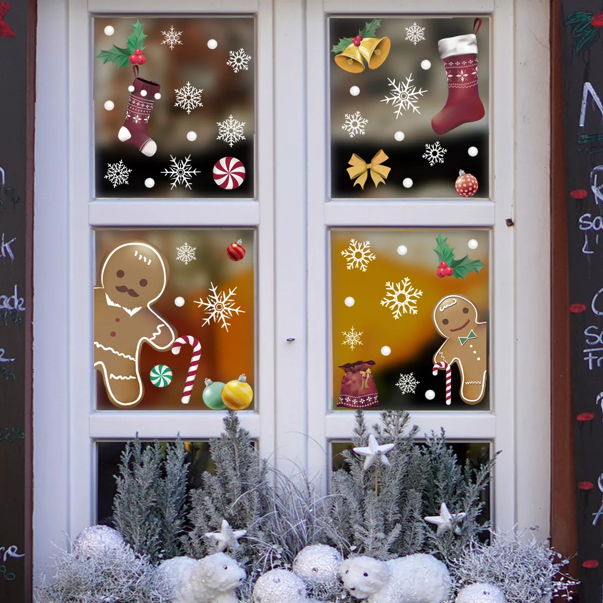 Новогодний декор: как украсить окно — 10 необычных идей с инструкциями