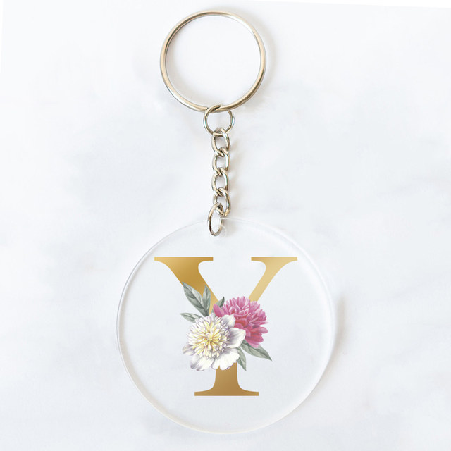 Acrylic Letter Keychain - T - ivory & birch