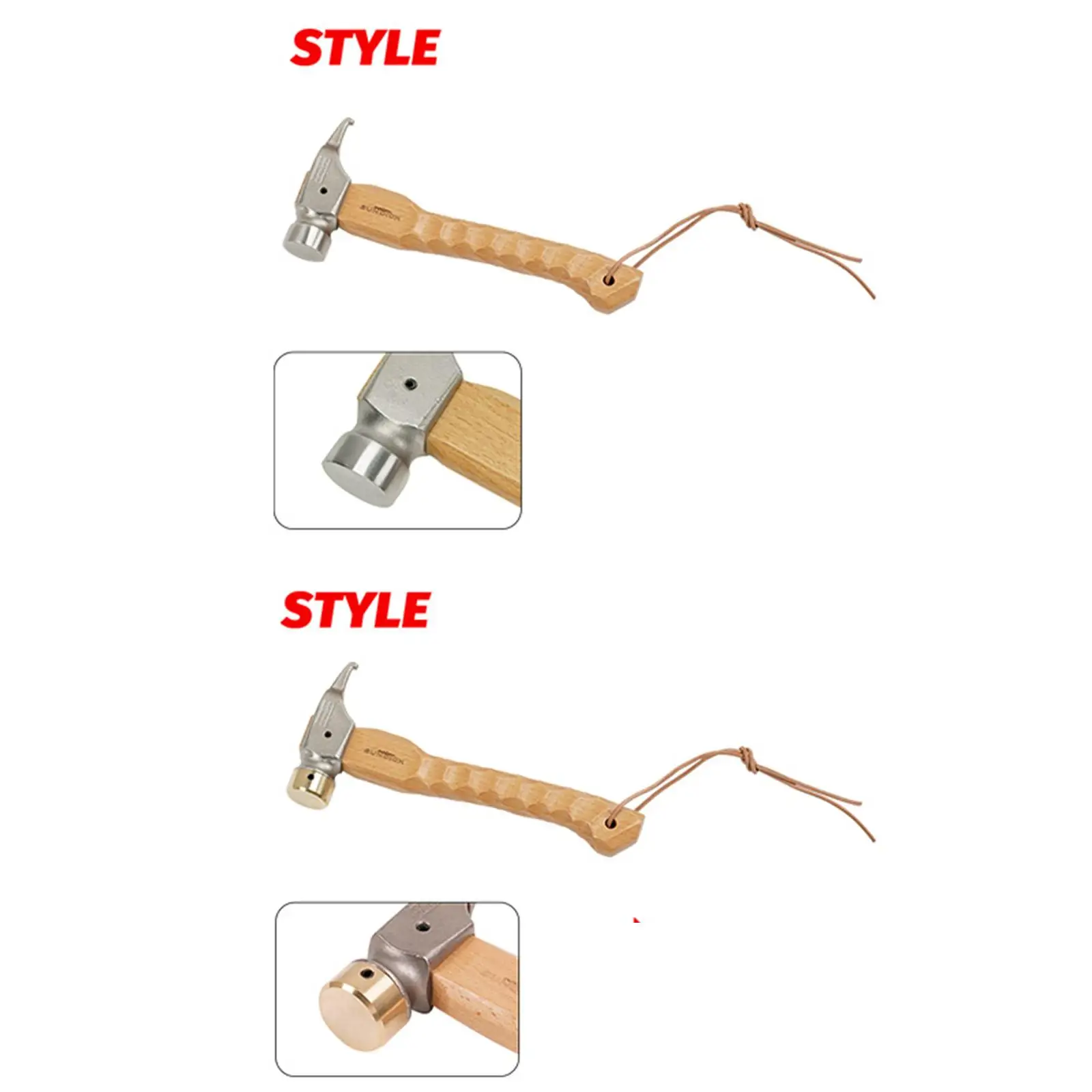 Camping Hammer Camping Accessories with Hanging Rope Wood Handle for Hunting