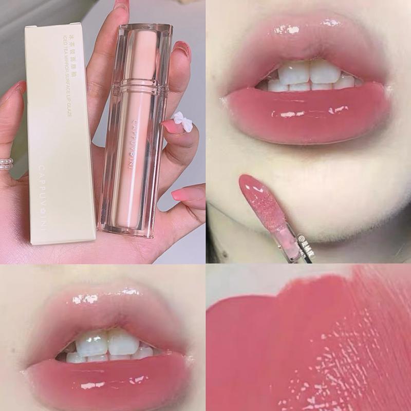 Best of 8-Color Ice Tea Mirror Lip Glaze High Gloss Moisturizing Sexy Red Lip Tint Lipstick Makeup Long Lasting Lipgloss Korean Cosmetic Reviews & Tips