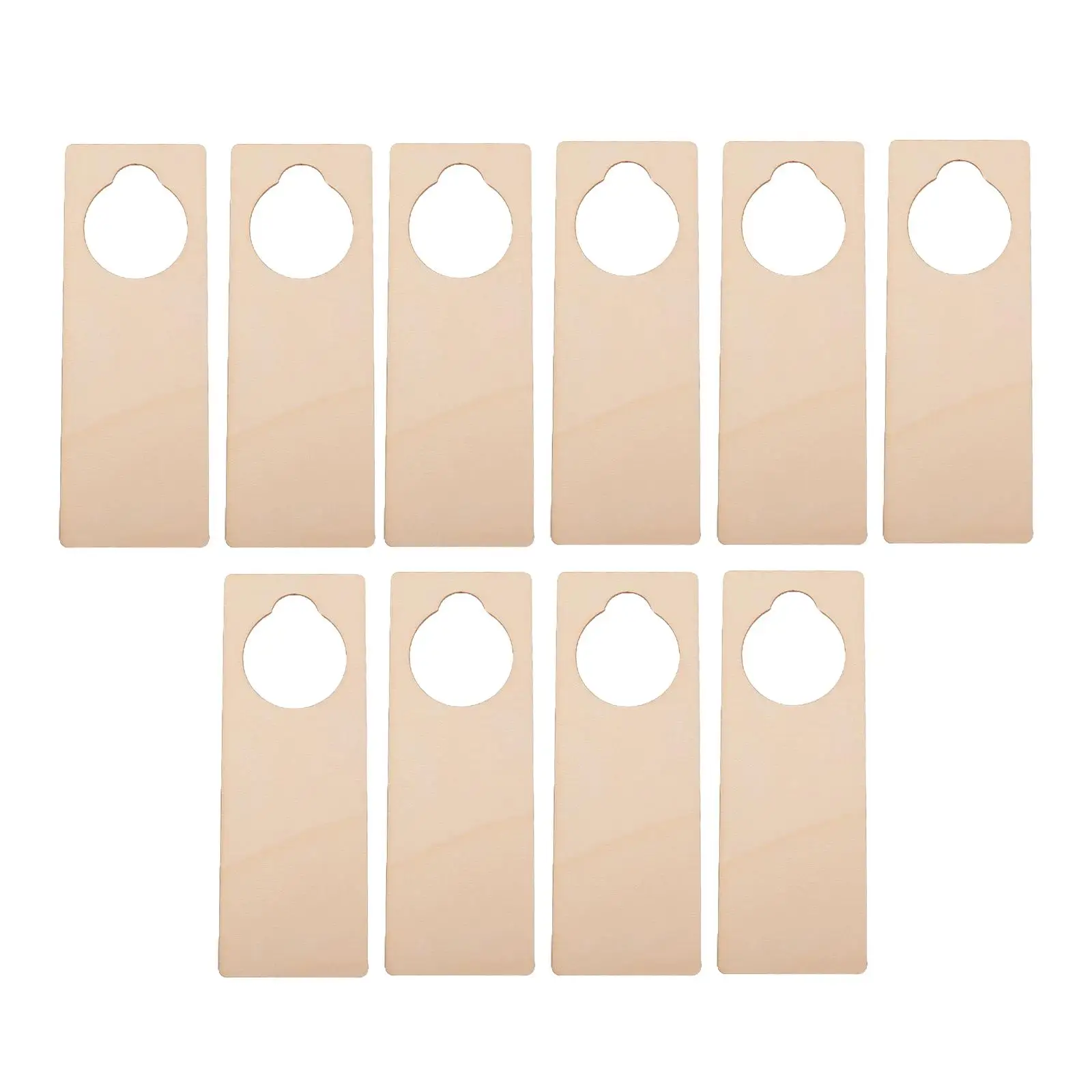 10Pcs Wood Blank Door Signs DIY Plain Plaque Supplies Messages Signs Banners Craft Decorative for Hotel Bedroom Office Home