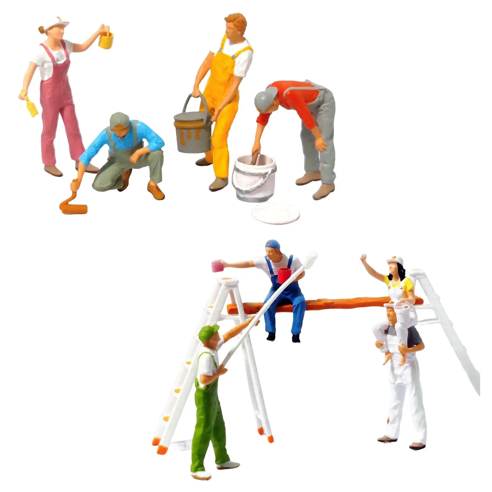 1:87 Figure Decorator Miniature Female and Male Character for Train Railways Collections  Table Building Kit Fairy Garden 