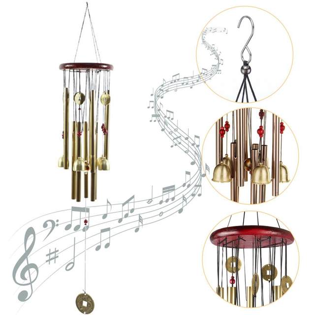 Dropshipping!! Merveilleuse musique vent tendance e avec cuivre argent  anti-d'effets métal carillons éoliens cloche pour jardin - AliExpress