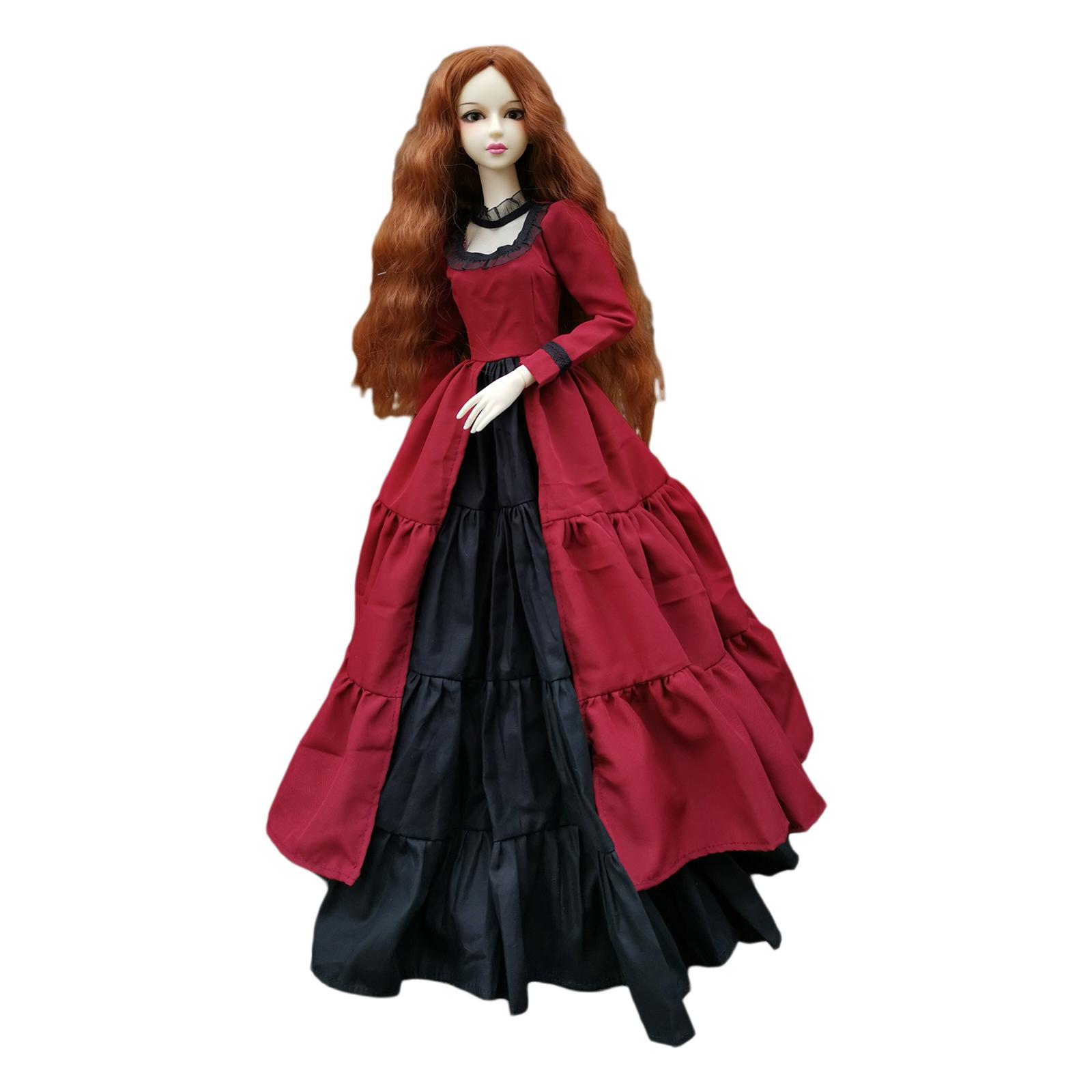 Ball Jointed Doll 1/3 Dolls with Red Dress Rotatable Joints Easy to Pose Princess Doll Action Figures 60 cm Doll for Children