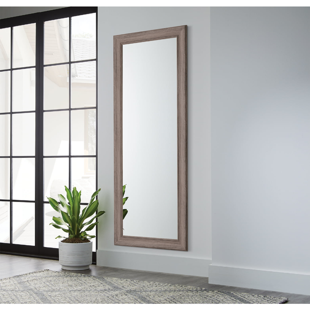 Better Homes & Gardens 27 x 70 Rectangular Leaner Mirror, Gray Rustic 